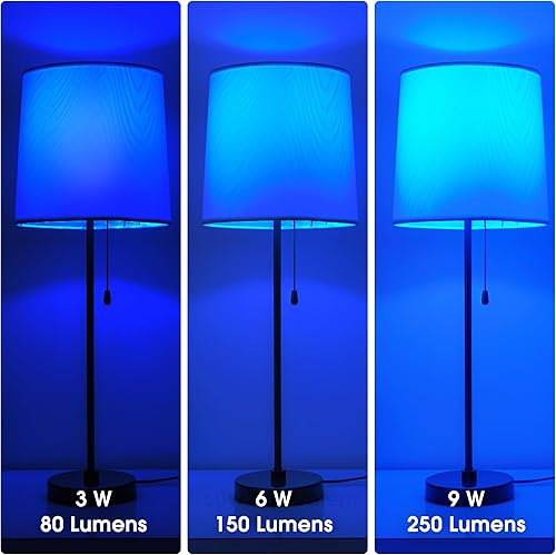 Miniatura 4 de Briignite Bombillas azules de 3 vías, bombillas LED de 3 vías equivalentes a 30 70 100 W, bombillas azules de 3 vías, bombillas A19 de tres vías,