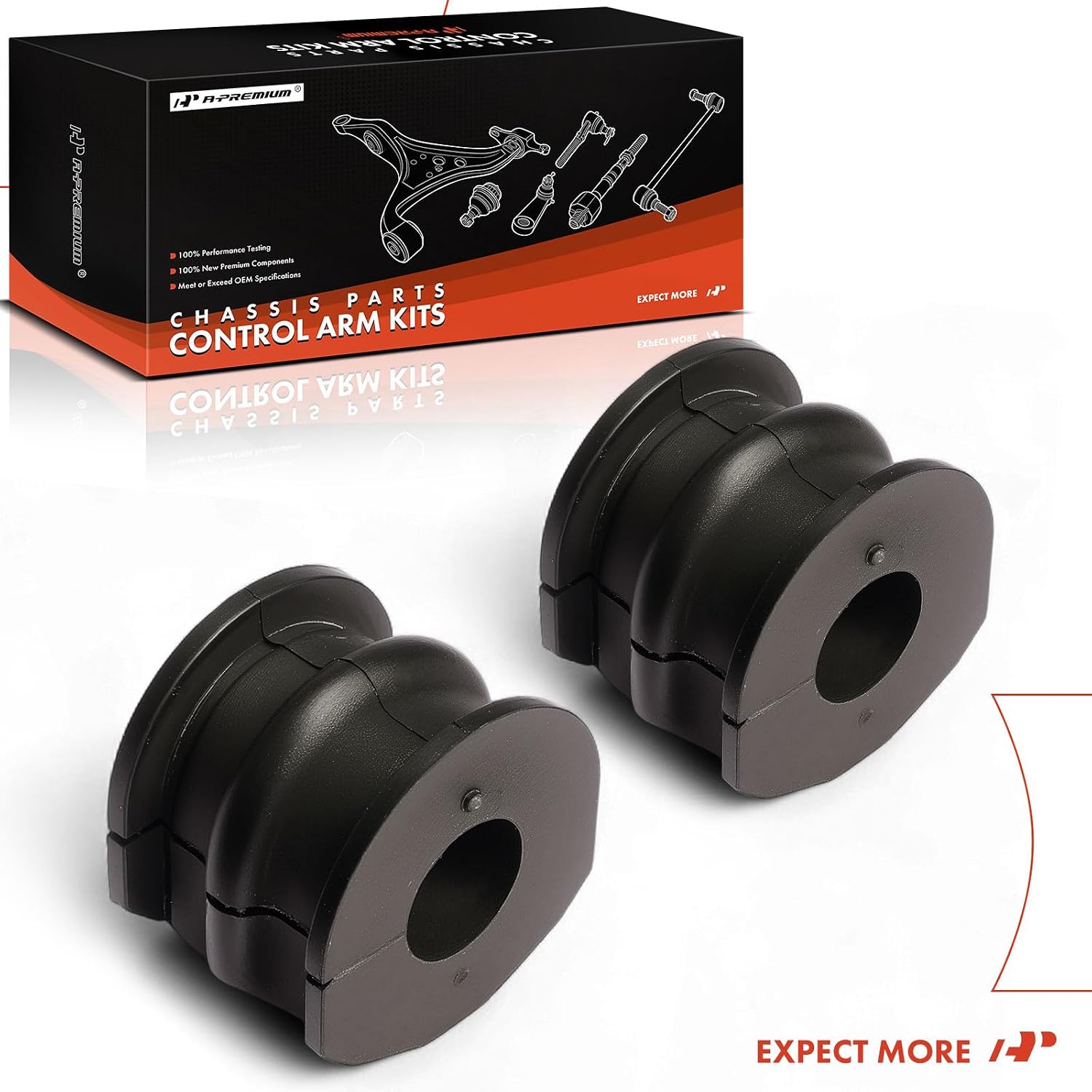 A-Premium 2 x Rear To Frame Sway Bar Bushing Kit, Compatible with Nissan Murano 2003 2004 2005 2006 2007