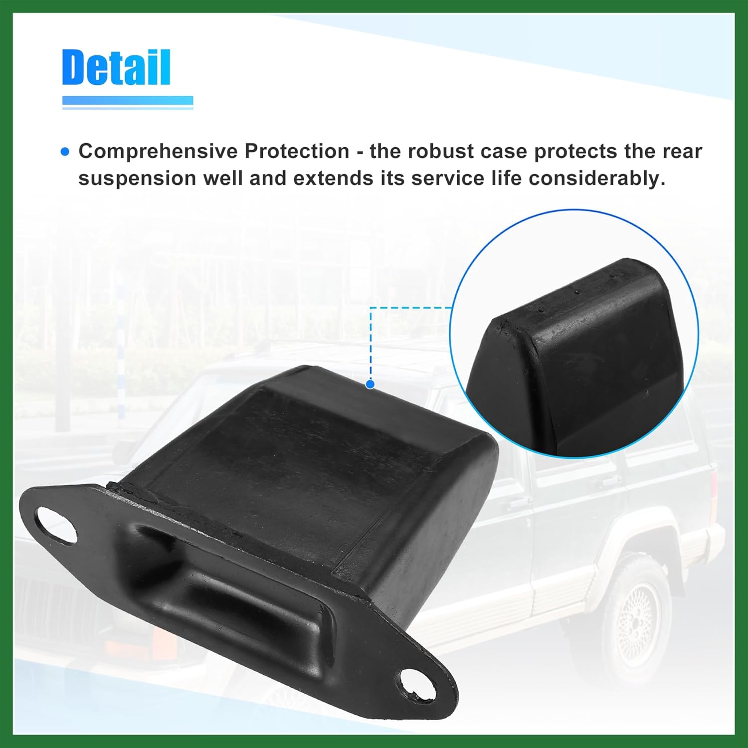 Motoforti 2 Pcs 4'' Rear Suspension Bump Stop for Jeep XJ Cherokee 1987-2001 for Jeep M-J Comanche 1987-1992 Leaf Spring Jounce Bumper Replace 52002393 Long-lasting