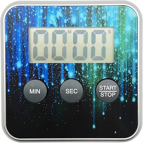 Temporizador electrónico multifuncional, gestión de aprendizaje en el aula, temporizador digital magnético de cocina (mármol líquido azul)