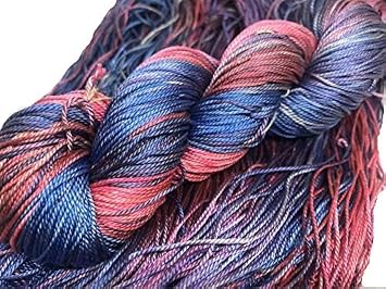 KNITSILK 100% Mulberry Silk Yarn 50 gram 3 Ply Lace Weight | Great for Knitting, Crochet, Weaving, Mixed Media Orchids