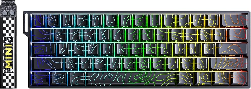 Aula Mini 60 He Max Hall Effect Manyetik Klavye Rapid Trigger Spiritcloud Switch 8000Hz RGB TKL Hot Swap Oyuncu Klavyesi Siyah