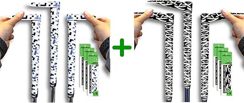 ALIEN PROS Paquete de 6 cintas para envolver agarre de golf Tetris & Hyperplane Mix - ReGrip en 1 minuto