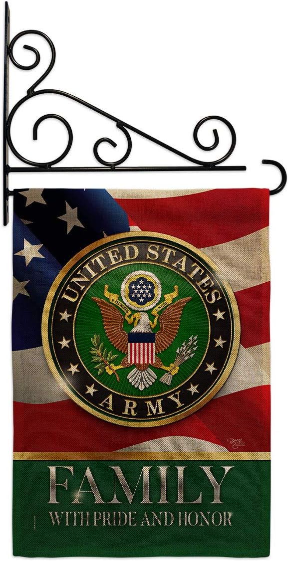 Army US Family Honor Garden Flag Armed Forces Rangers United State American Military Veteran Retire Official Small Decorative Gift Yard House Banner Double-Sided Made In USA 13 X 18.5