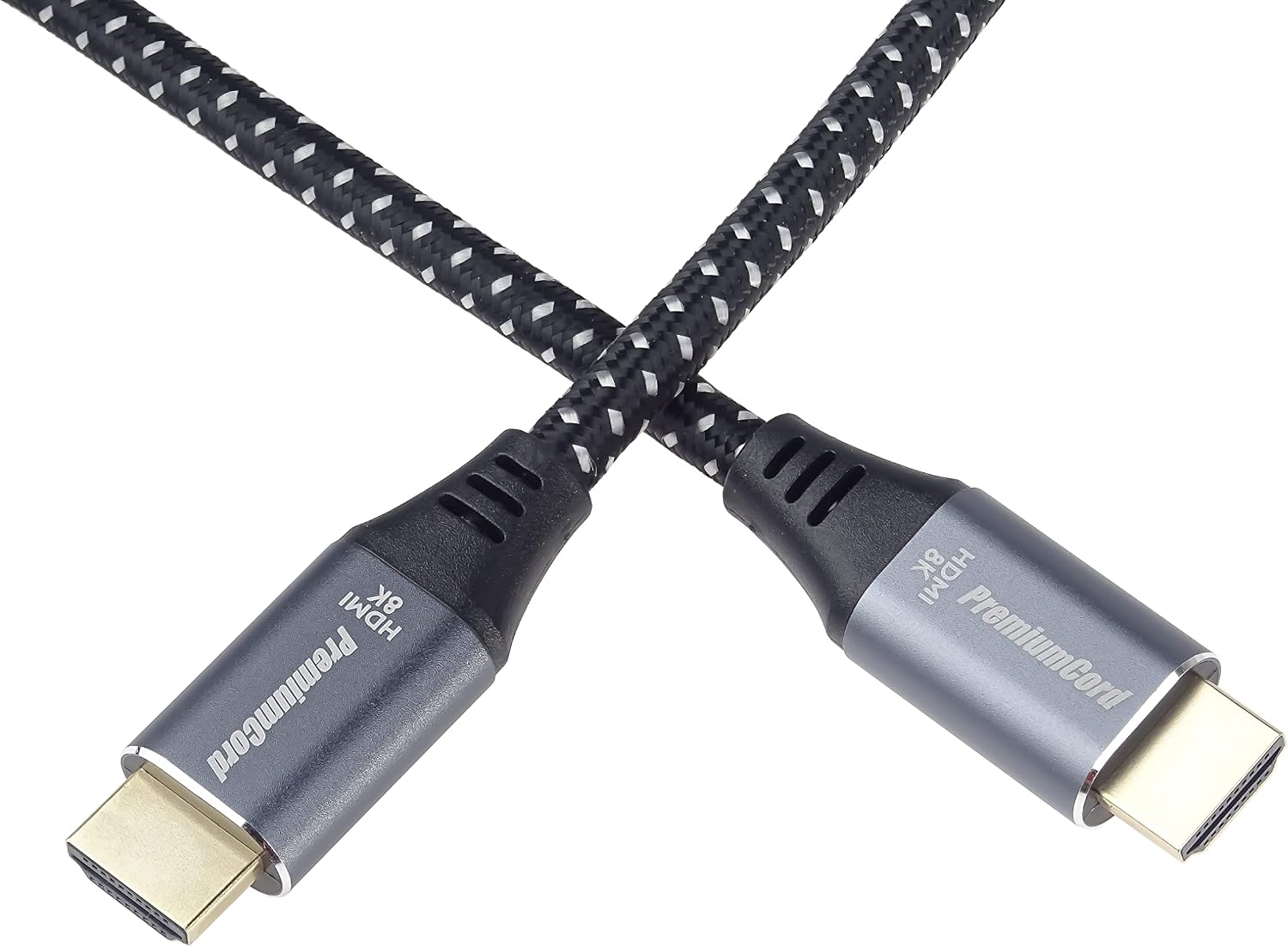PremiumCord Cavo HDMI 2.1 Maschio/Maschio 1m – 8K@60Hz, 48Gbps, HDR, EARC, Tripla Schermatura, Connettori Placcati Oro