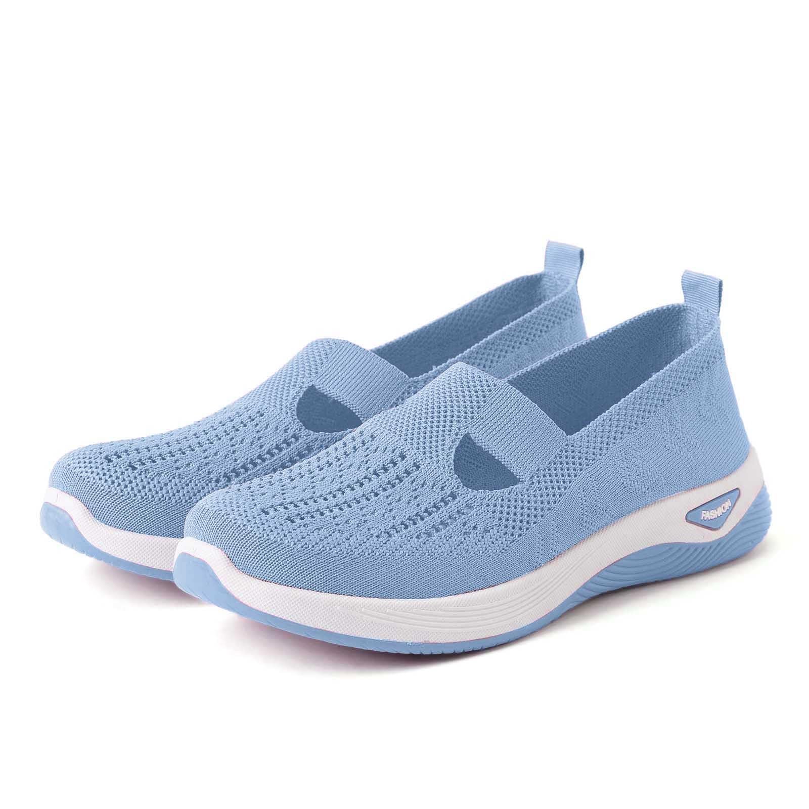 Scarpe Ortopediche Donna Estive Scarpe Comode Senza Lacci Sneakers Pianta Larga Slip On da Corsa Camminare Ginnastica Morbida Traspiranti Antiscivolo Diabetici Sanitarie