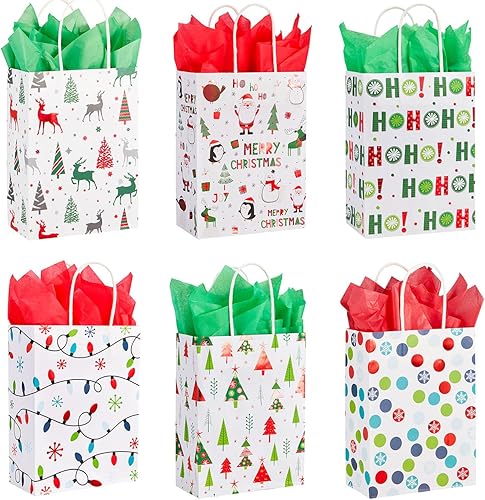 SUNCOLOR Paquete de 30 bolsas pequeñas de regalo de Navidad