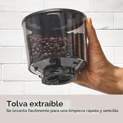 Vista 6 de OXO Brew - Molinillo de café cónico con rebabas de acero inoxidable, plateado, rebabas de acero inoxidable, molienda inteligente automática de un