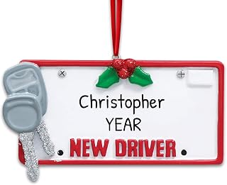 New Driver Ornament for Christmas Tree 2025 - New Driver Gifts for Teen Boys Drivers License Ornament for Girls Learners Permit Christmas Ornaments Unique Teenage Car Key First Time Drivers Keepsake