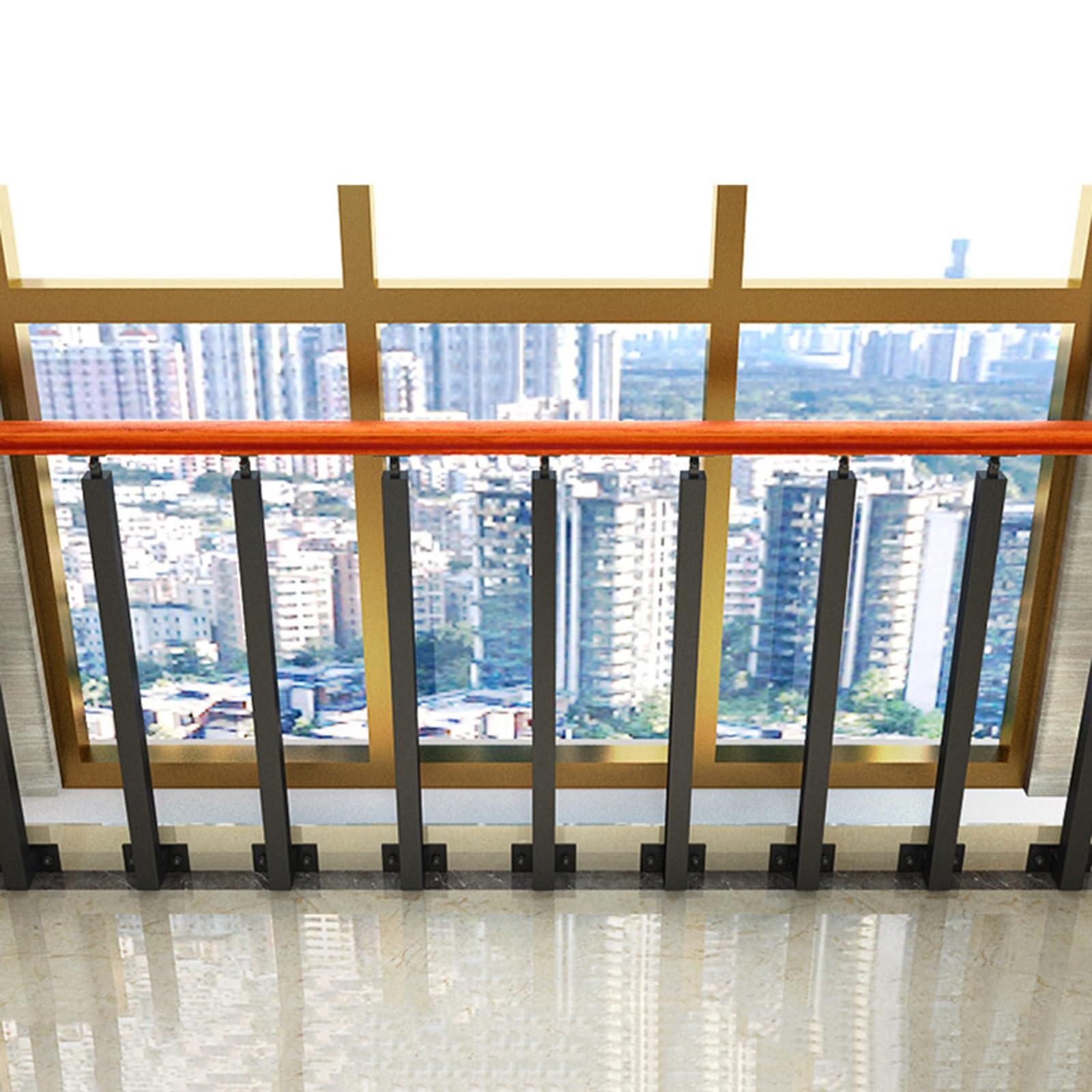 Adjuble Loft Balustrada słupkowa stalowa balustrada na taras, balkon, ogród, biuro, wysokość 120 cm, idealna dla bezpieczeństwa i spokoju