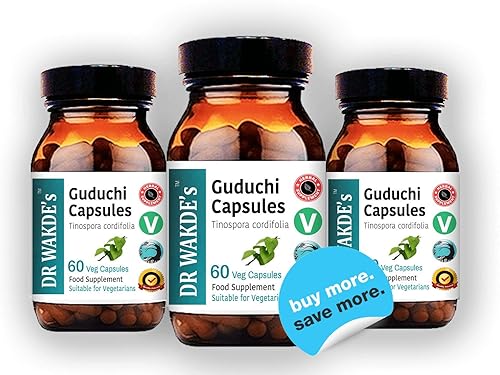 Miniatura 5 de DR WAKDE's Cápsulas de Guduchi (Tinospora cordifolia, 60 cápsulas vegetales, suplemento a base de plantas, hierba ayurvédica, todo natural, vegano)