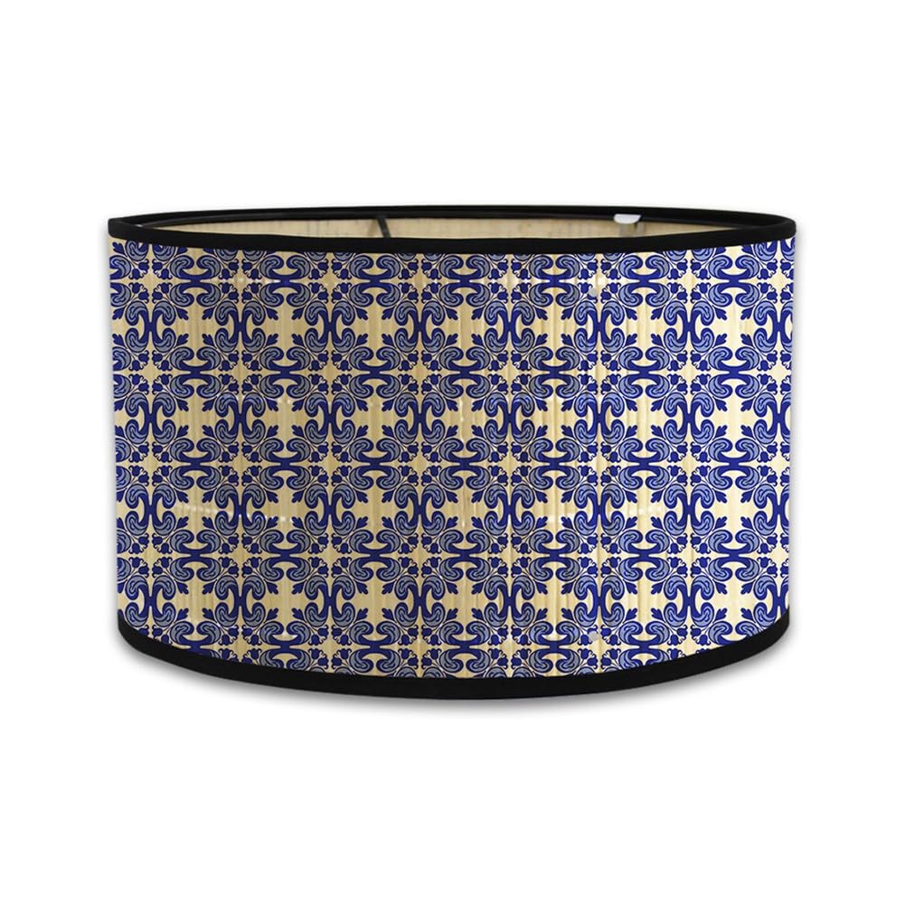 IJSDNVJNDX Lamp Shades Print Oval Lamp Shade 30x30x20CM Vintage Lamp Shades for Chandeliers and Floor Lamps J