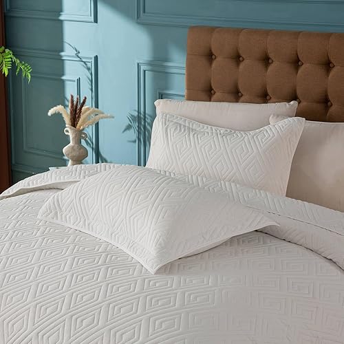 Miniatura 6 de Colchas extragrandes tamaño King de 128 x 120 pulgadas para cama dividida ajustable o extra grandealta, tamaño California King o King, juego de
