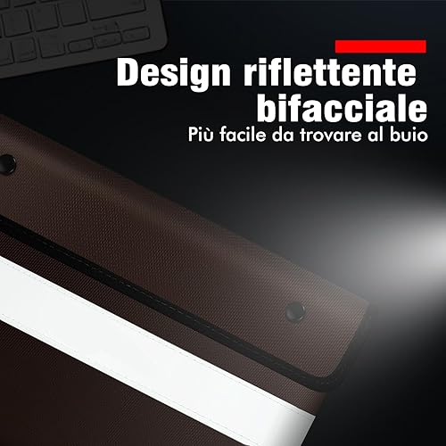 Miniatura 7 de Vailoin Bolsa de dinero ignífuga aislada de 6200 para dinero en efectivo con cremallera impermeable, pequeña bolsa ignífuga, bolsa de dinero a