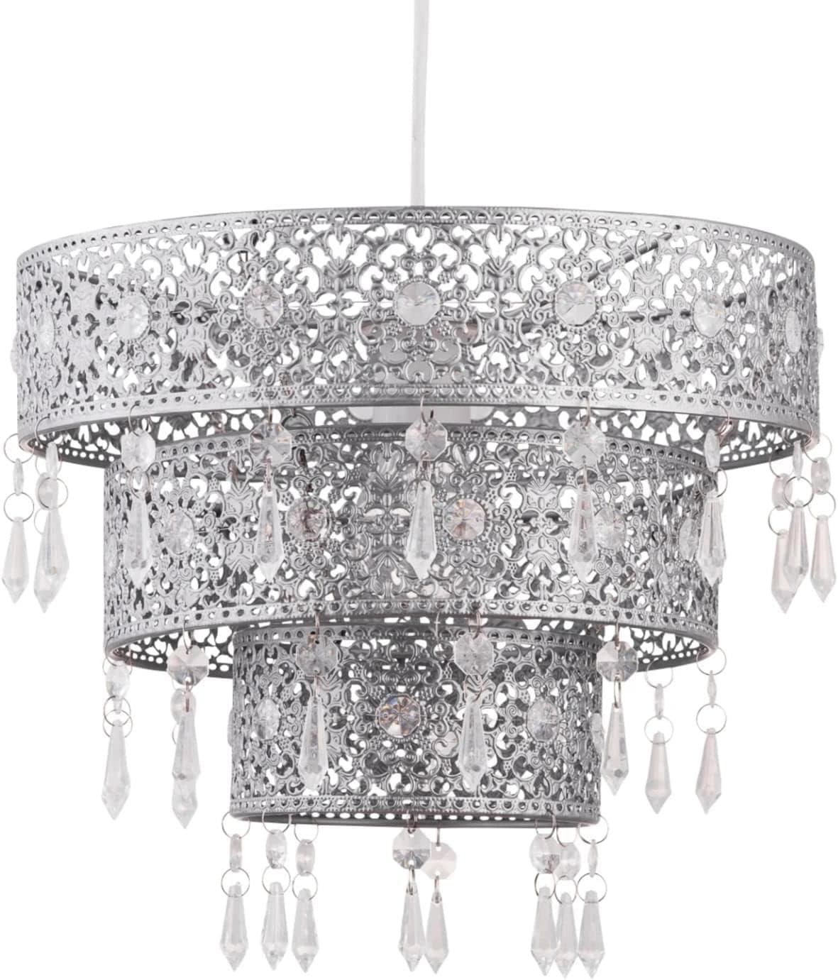Picture of Modern Ornate Drum Shabby Chic Ceiling Pendant Light Shade : Amazon.co ...