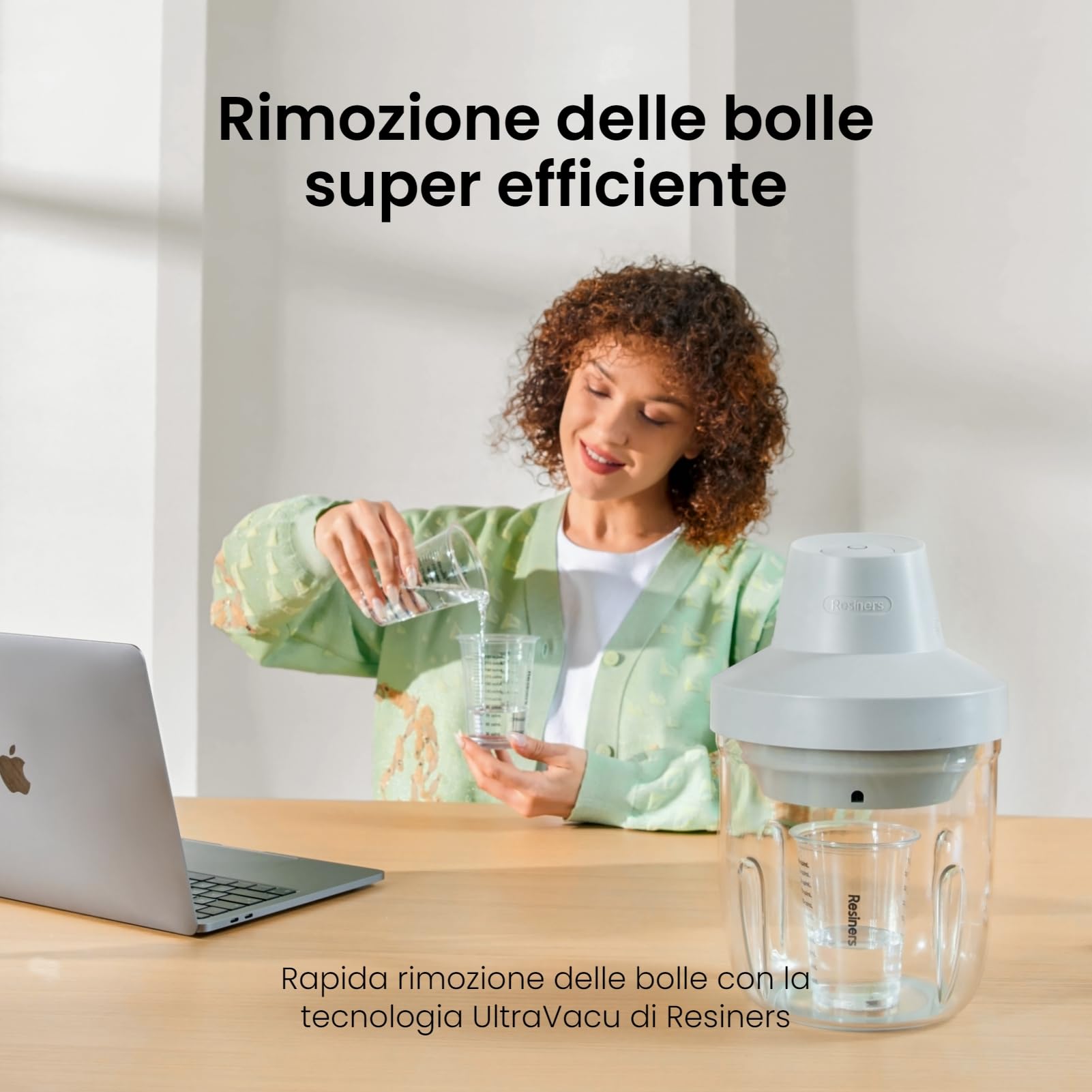Resiners Rimozione bolle in resina, rimuove rapidamente il di bolle in 10 minuti, camera di degassamento sottovuoto -95kPa, macchina airless in resina epossidica di dimensioni compatte per