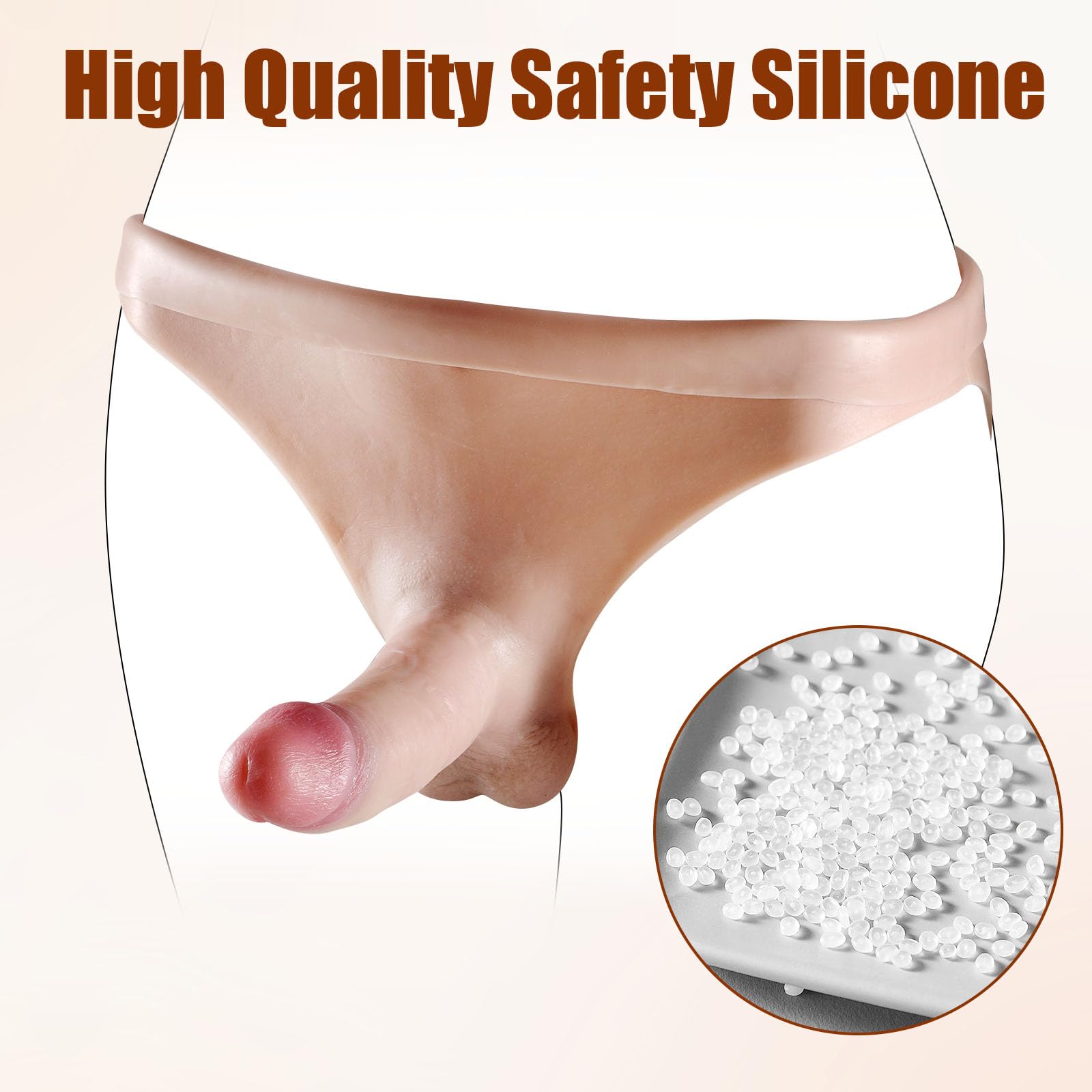 Mutandine con dildo e imbracatura realistiche, dildo strap-on con pene rigido da 20 cm, biancheria intima con dildo indossabile in silicone morbido ad alta elasticità, abbigliamento transgender, prodo