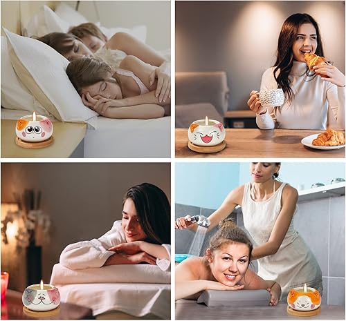 Miniatura 4 de Velas perfumadas, paquete de 6 regalos novedosos para cumpleaños de mujeres, regalos únicos con temática de gato