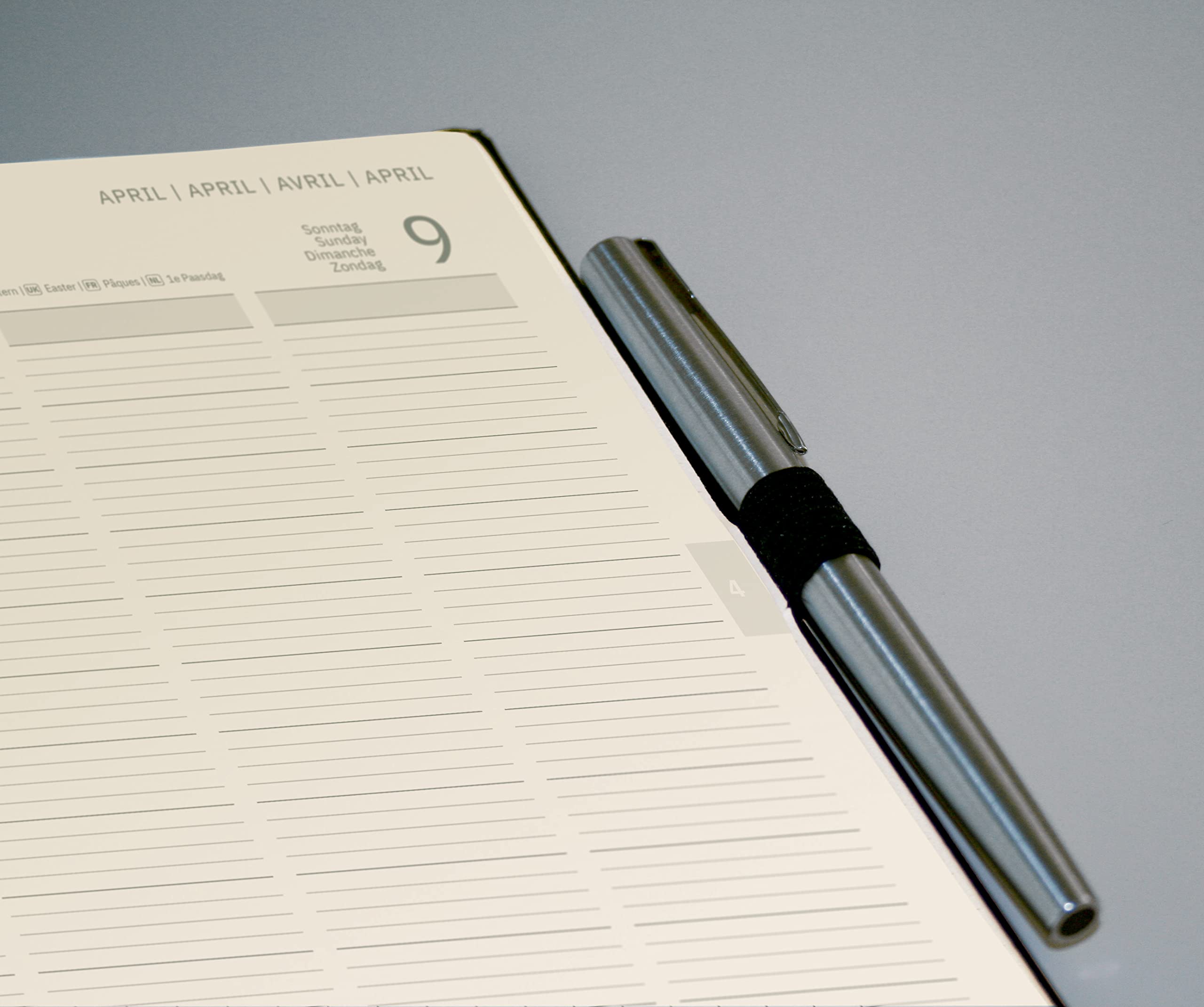 SIGEL C2304 Agenda profesional Conceptum 2023 - A4+ - negro - hardcover - una página = un día - 480 S.