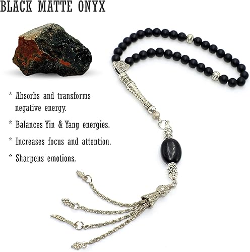 Miniatura 3 de Cuentas pequeñas Serie TESBIH (0.236 in, 33 cuentas pequeñas) Tesbih-Tasbih-Tasbeeh-Misbaha-Masbaha-Subha-Sebha-Sibha-Worry Beads (piedra natural