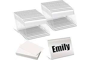 20 Pack Crystal-Clear Card Stands: Showcase Your Creations with Style!