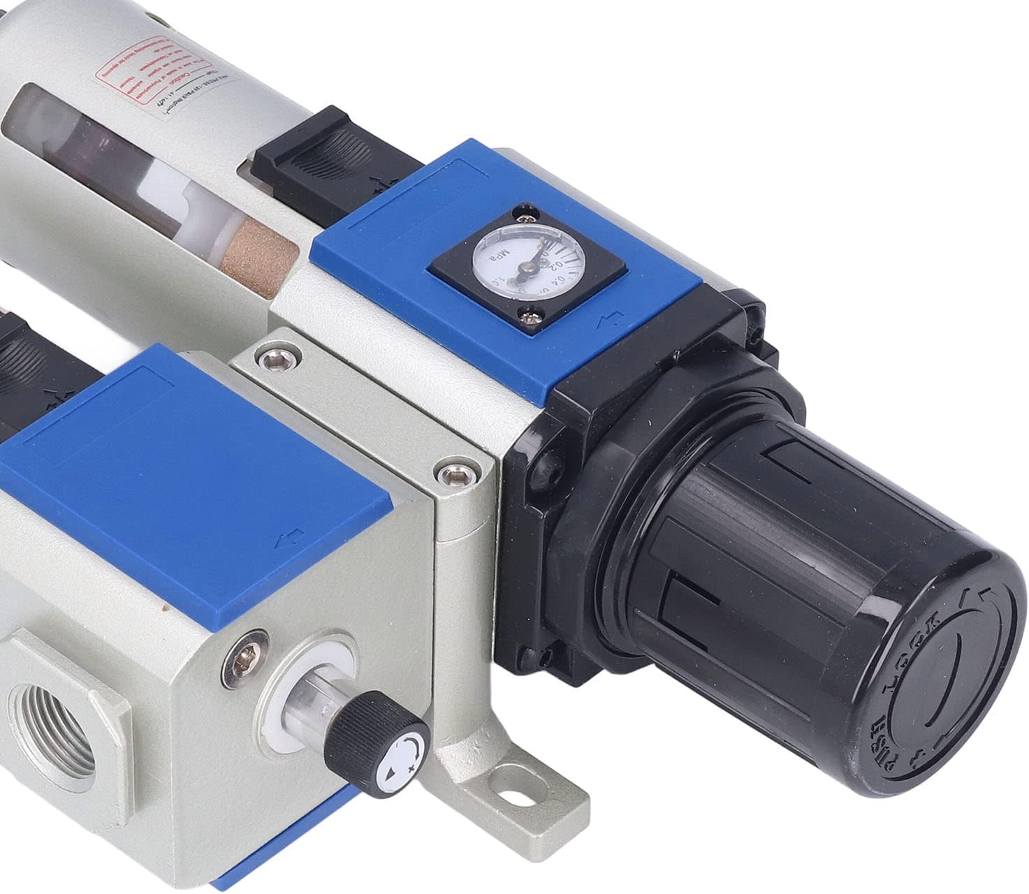 FTVOGUE Compressed Air Filter Regulator Lubricator Combo, Compressed Air Filter Regulator Lubricator Combo, Compressed Air Combination Filters Regulators and (GFC400-10)