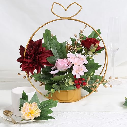 Miniatura 10 de INSUNSIX Hojas falsas para decoración de rosas 100 hojas de rosa verdes a granel con tallos para ramos de boda centros de mesa decoraciones de