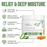 Crema Wild Naturals para eccema y psoriasis con miel de manuka + aloe vera + manteca de karité + aceite de coco + aceite de cáñamo, 1, 1