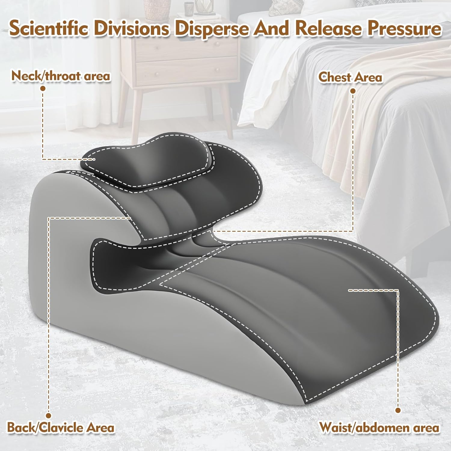 Sex Pillow – Memory Foam Positioning Pillow, Ergonomic Support Cushion for Comfort & Relaxation, Suitable for Couples & Pregnancy, Dual Fabric Options Light Gray
