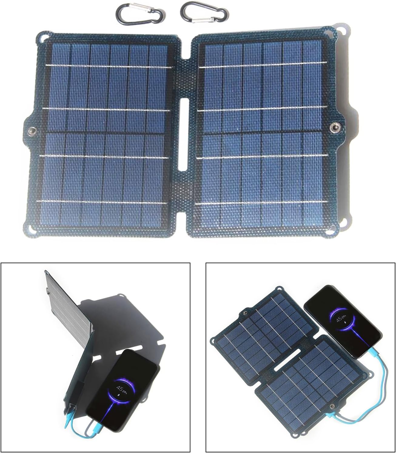 ETFE Mobile Solar Charger Portable Panel Energy 5V USB for Phone Outdoor Hiking with Panels