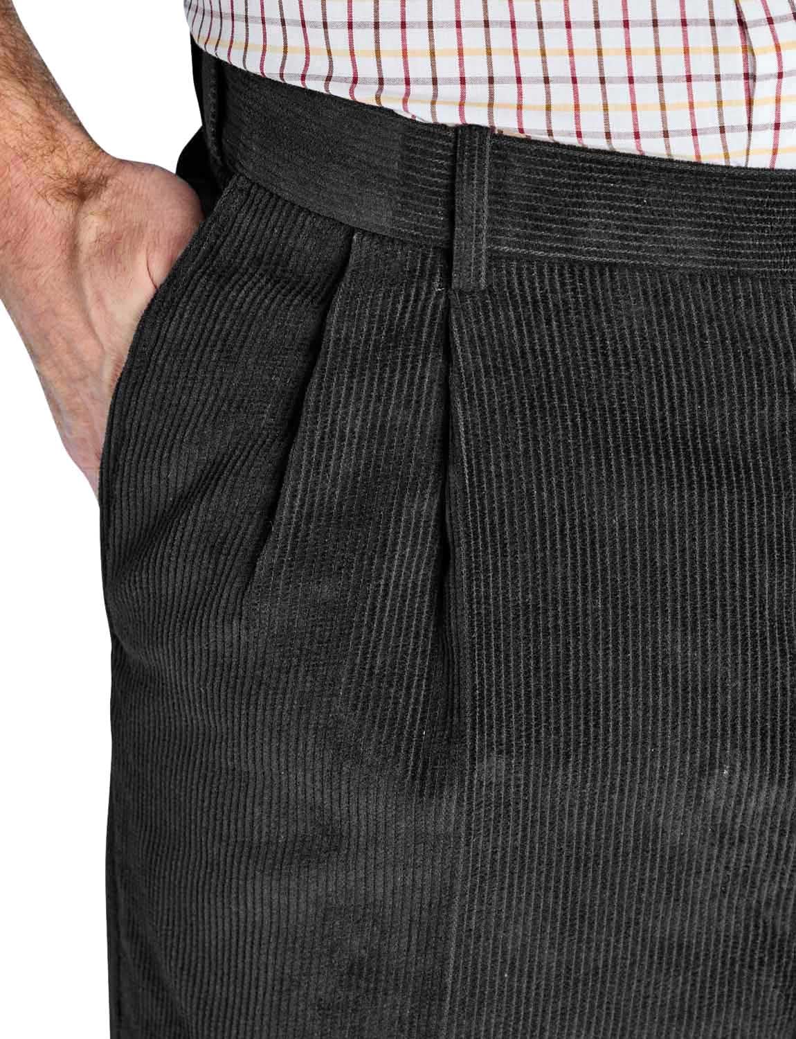 Chums Men's HIGH-Rise Pants Luxury Cotton Corduroy Trousers - Image 5