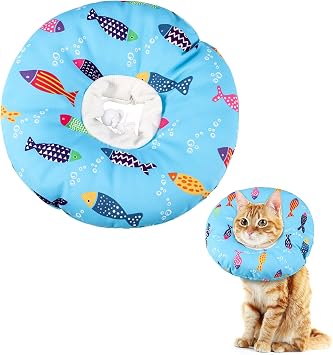 Cat Cone Collar Pet Recovery Collar for Cat Kitten Puppy Soft Elizabeth Collar for Cats Small after Surgery Cat Cone Collar Anti Scratch,Cat Buster Collar SmallM