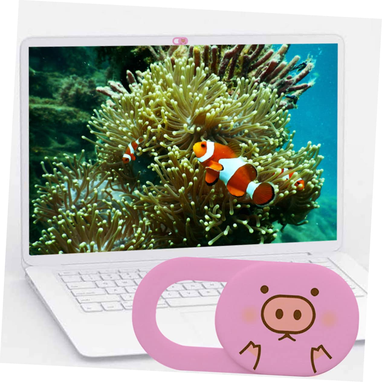 Cubierta Protectora de Cámara Web Rosa, 3 Piezas, Abs | Portátil y Móvil, Autoadhesiva, Fácil de Aplicar y Retirar, Diseño Deslizante