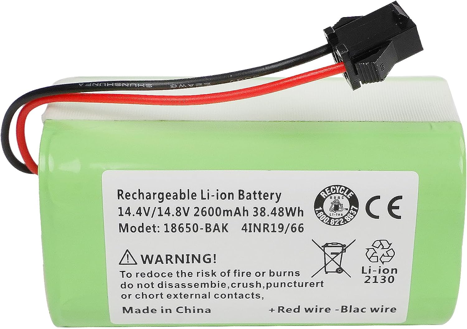 Robot Vacuum Replacement Battery 14.4V/14.8V 2600mAh Replacement pa04 Battery for Ecovacs Deebot N79S/N79 & Eufy 11s Robovac 11/30 25c