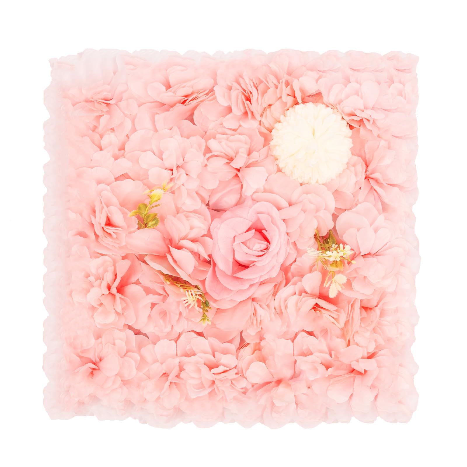 3D Blume Wand Panel, 12 Stücke künstliche Blumenwand Hintergrund Seide Rose Matte für Hochzeit Dekoration Shop Foto 38 * 38cm