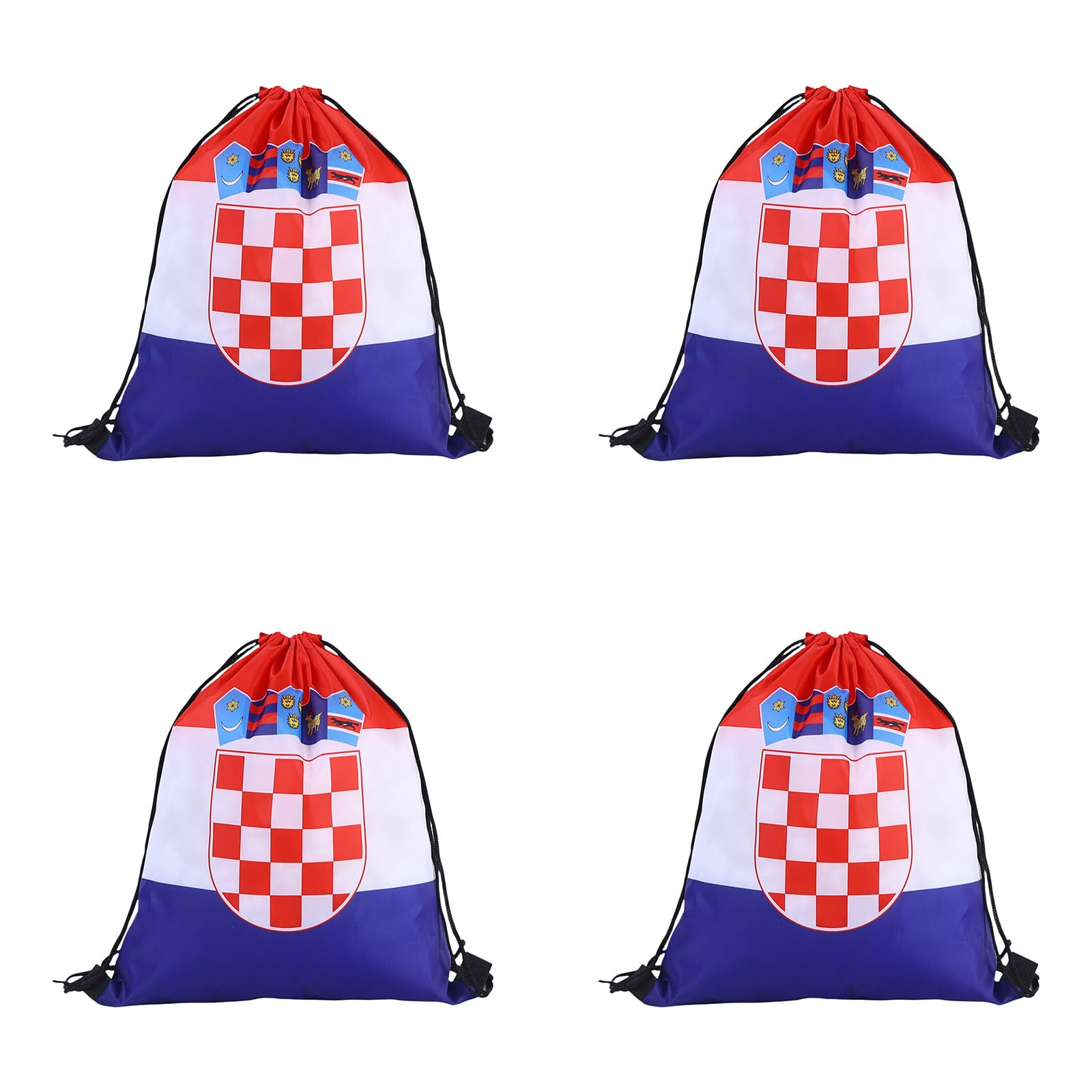 hogtnd Multipacks of 4 Sturdy Pockets with Flag Pattern Collectable Sports Bags for Sports Enthusiasts and User-friendly Shoppers Recyclable Flag Pockets