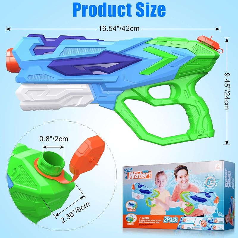 Ancesfun XXL Vízpisztoly 8m Hatótáv 1000ml Kapacitás 4 Darab Szett