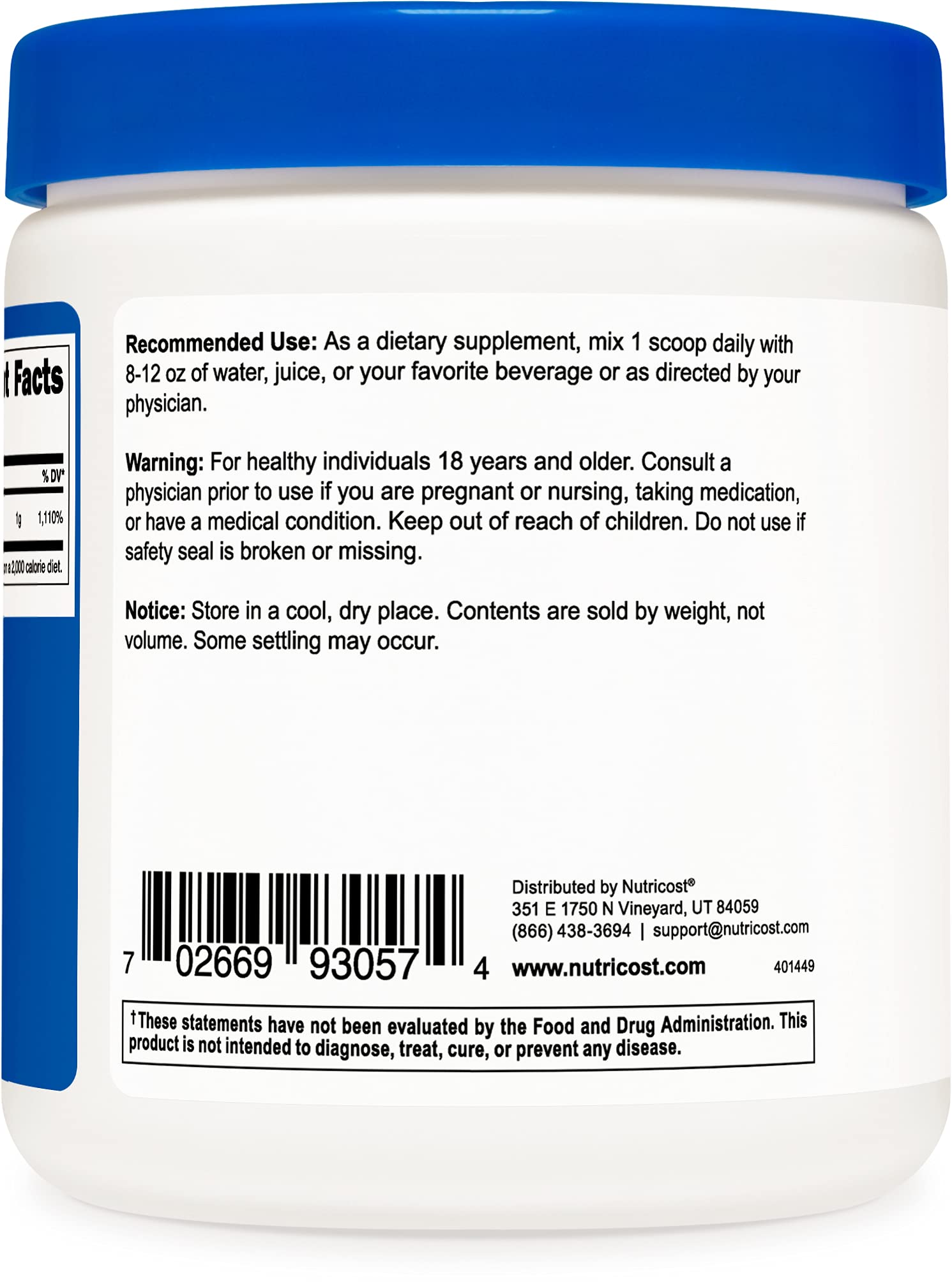 Nutricost Niacin Vitamin B3 Powder 250 Grams 1G Per Serving Pure