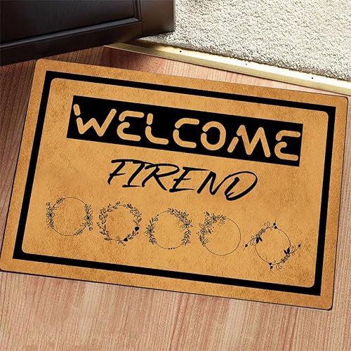 Miniatura 7 de Divertido tapete de bienvenida para puerta delantera, entrada interior, con texto en inglés "Welcome Hope You Brought Whiskey", tapete personalizado