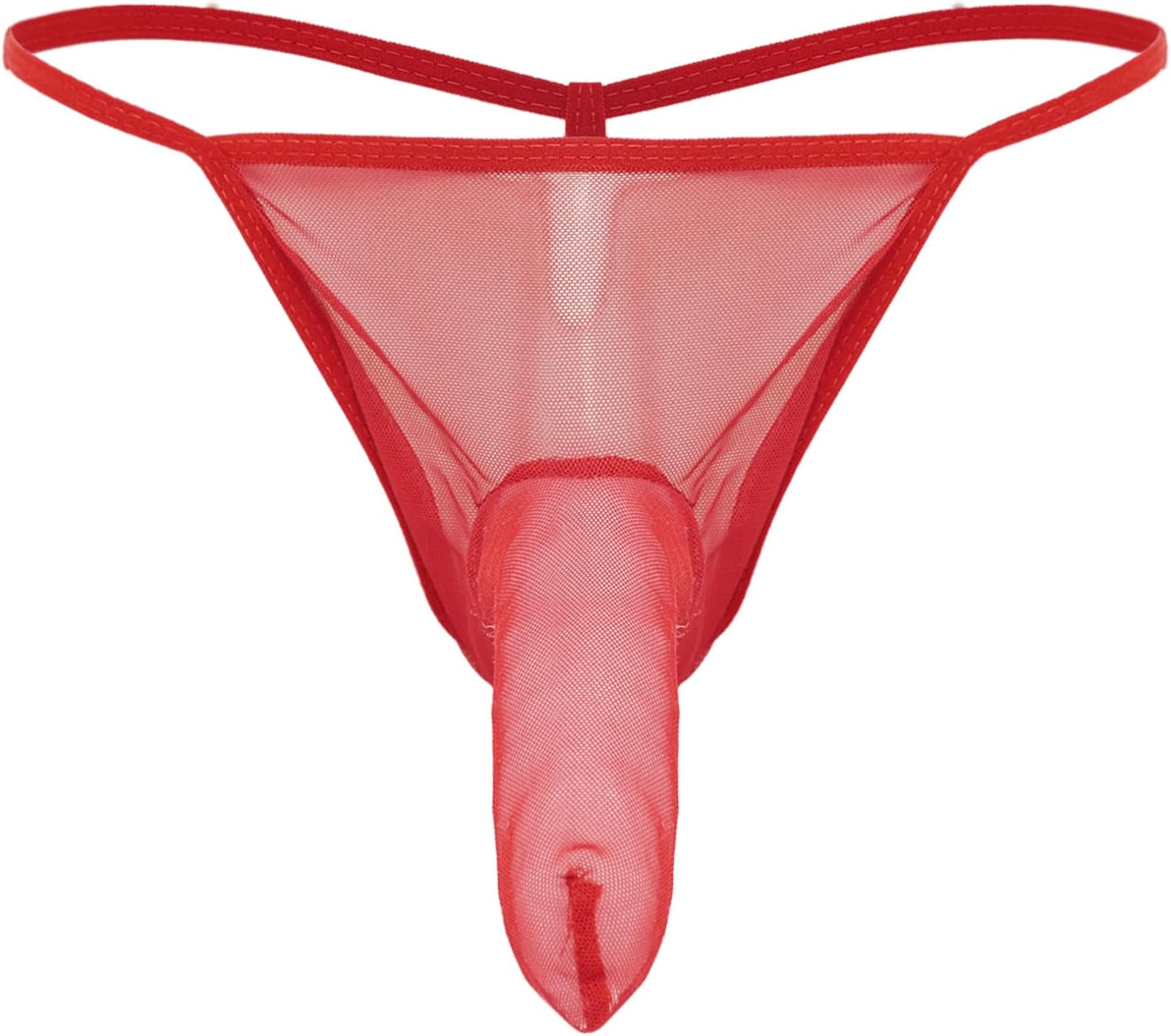 Hularka Men's Sexy Sheer Mesh Bulge Pouch Thongs Low Rise T-back G-strings Underwear Nightwear