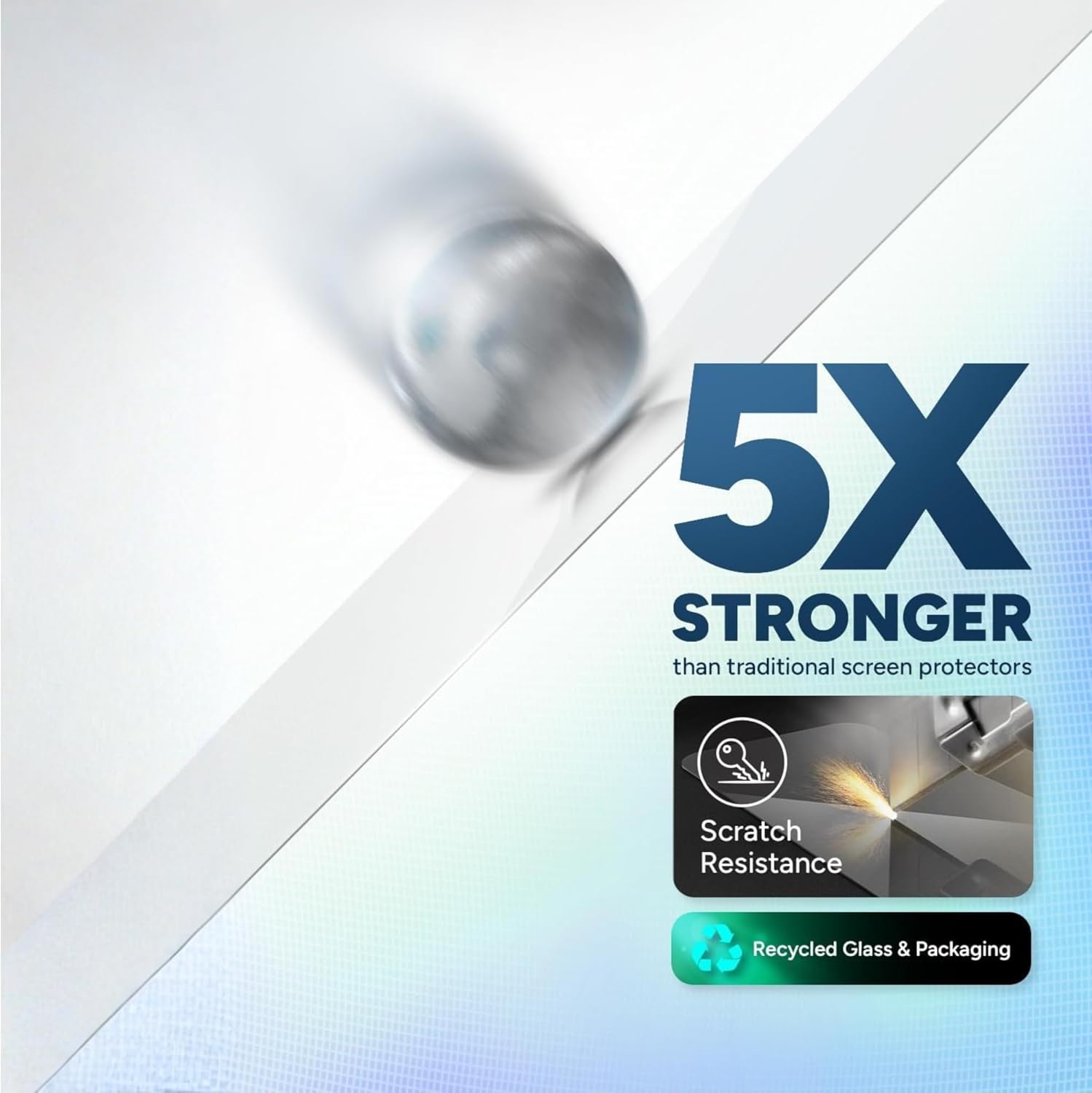 ZAGG Glass Elite Screen Protector for iPad Pro 11 Inch M5/M4 (2025/2024) – 5X Stronger Tempered Glass, Anti-Scratch, Smudge-Resistant, Case-Friendly, Easy Application, HD Clarity