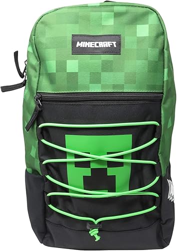 Miniatura 2 de Minecraft Creeper Allover Print Mochila Bookbag forro polar verde con licencia oficial de star wars silent one crew talla única Viajar