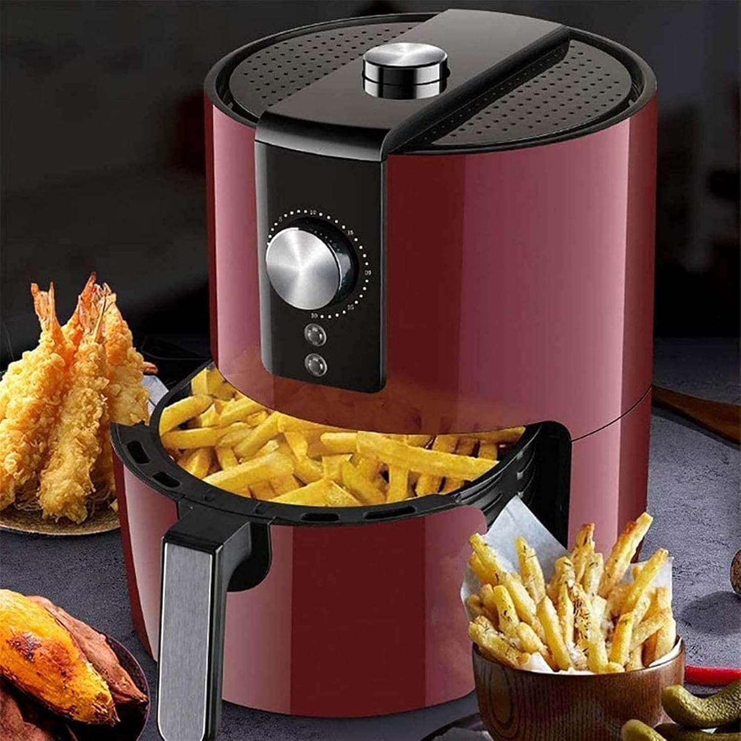 Air Fryer for Home Use 3.5 QT 1400W Electric Stainless SteelAir Fryer No Oil Toaster Oven Electric Deep Fryer Chicken Pizza Cooker Preheat Knob Control Every Family 71a3CFxsVBL. AC SL1500