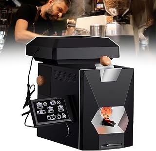 Professional Electric Coffee Roaster 200g with LCD Screen | 9 Pre-Set Profiles & Manual Mode | Chaff Collector, Filter & Pipe | Home & Commercial Use 100-300g