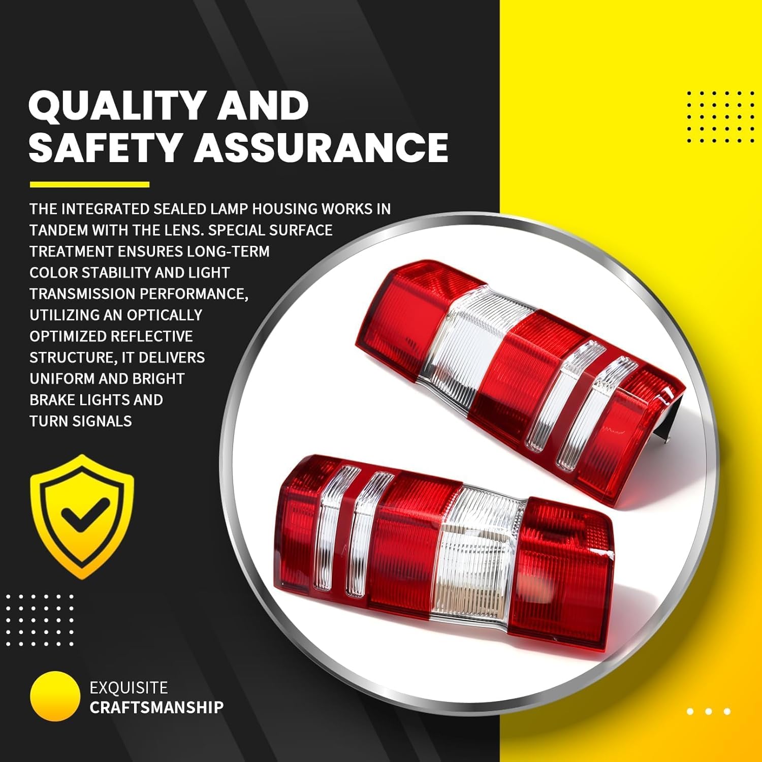 Pair Tail Lights Compatible with Sprinter 2007-2017 Rear Brake Lamp W/O Bulbs Driver and Passenger Side Replace 9068200164 A9068200164 9068200264 A9068200264
