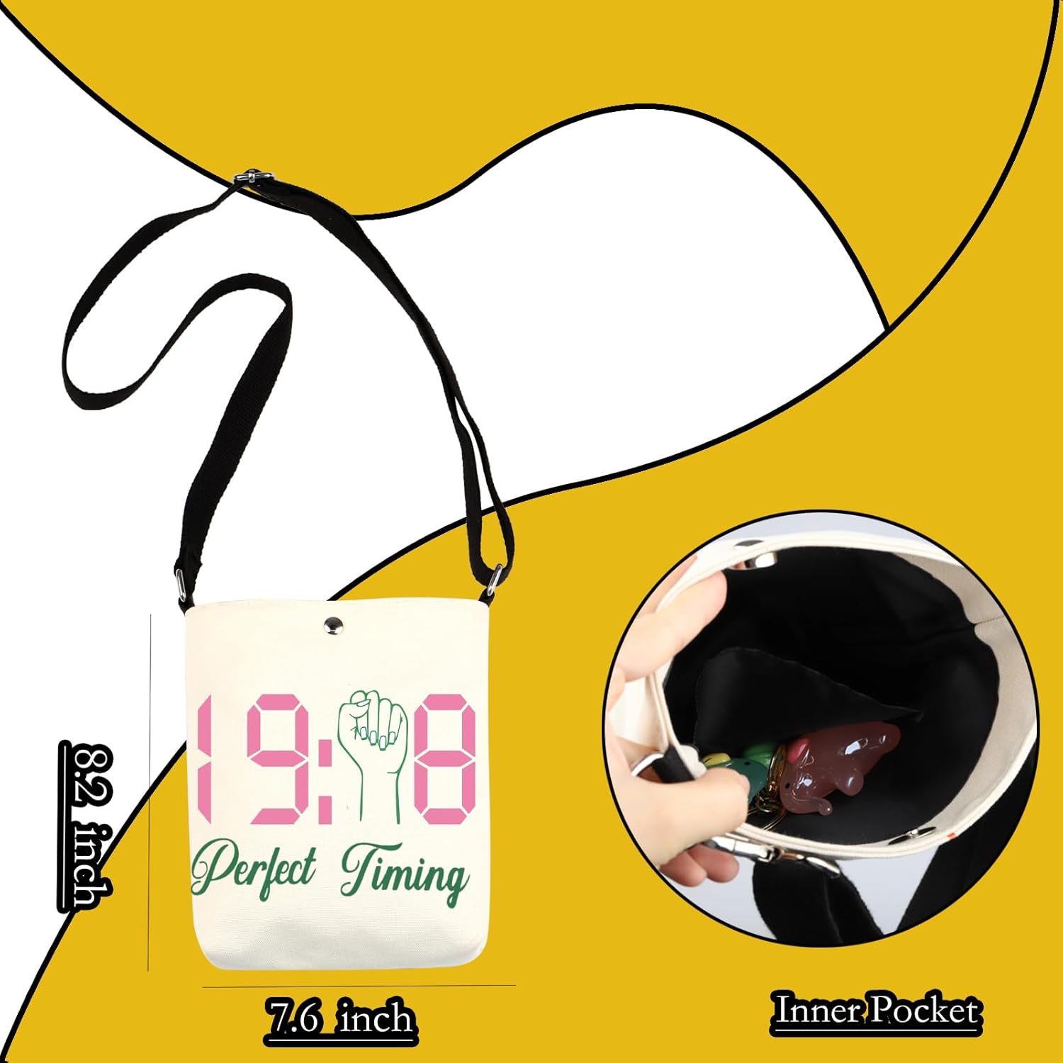 WCGXKO Sorority Gift Sorority Cosmetic Bag Merchandis (Perfect 08 XK) - Image 2