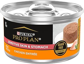 Purina Pro Plan Sensitive Skin and Sensitive Stomach Cat Food Wet Pate, Grain Free Chicken Entree - 3 oz. Can