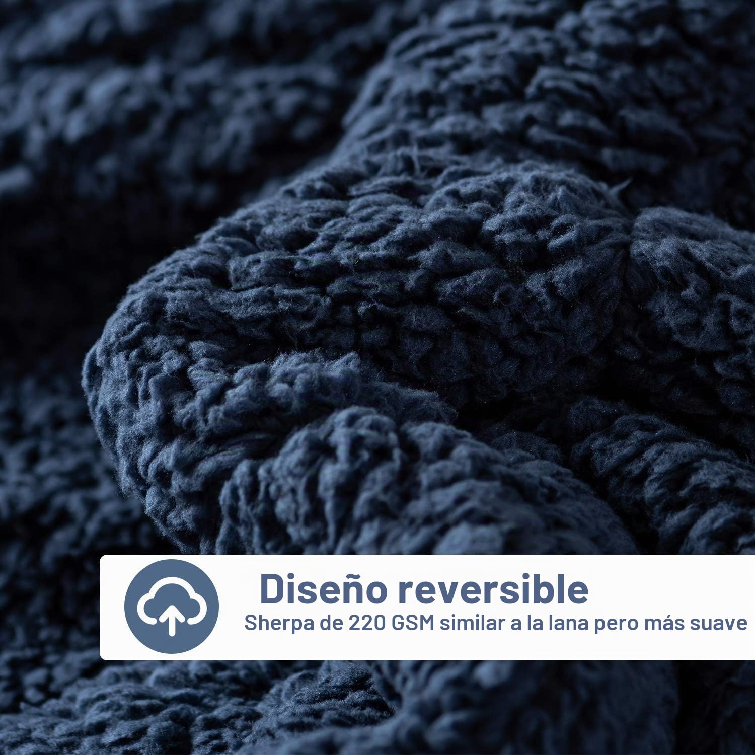 Sivio Manta Pesada 7 kg 120 x 180 cm, Sherpa Double Single, Suave y difusa cálida Sherpa Heavy Blanket para sofá, Cama, sofá de Peluche, Manta de Forro Polar, Azul Marino
