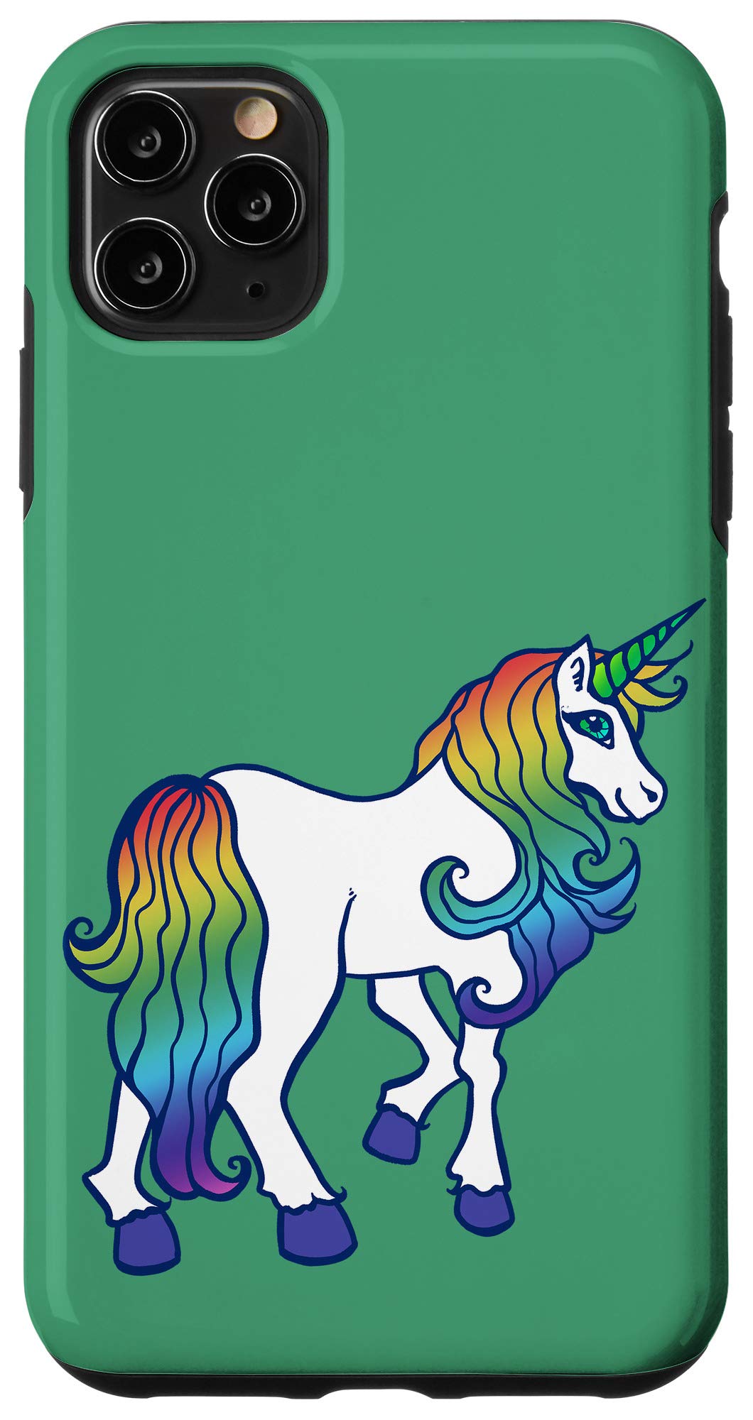 iPhone 11 Pro Max Rainbow Unicorn Art 80s rainbows Case