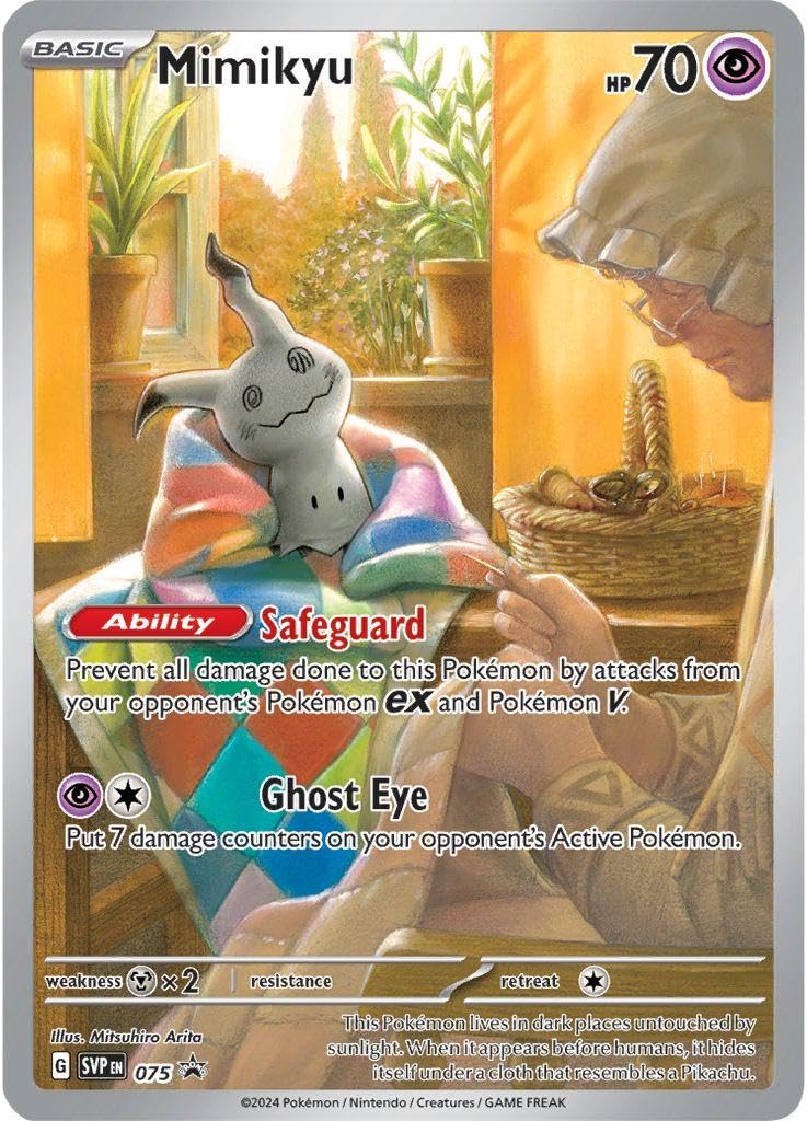 Pokemon - Mimikyu - SVP 075 - czarna gwiazda promocyjna ilustracja foliowa pojedyncza karta